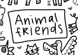 Washable Silicone Coloring Mat - Animal Friends