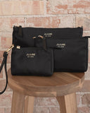 JUJUBE 3-PIECE POUCH SET - BLACK