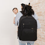 DELUXE BACKPACK DIAPER BAG - BLACK