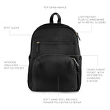 DELUXE BACKPACK DIAPER BAG - BLACK