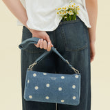 JUJUBE 3-PIECE POUCH SET - DENIM & DAISIES