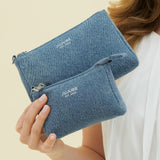 JUJUBE 3-PIECE POUCH SET - DENIM & DAISIES