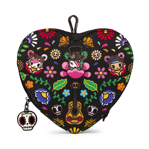 JUJUBE HEART MINI BAG CLIP-ON POUCH ACCESSORY – DIA DE LOS MUERTOS