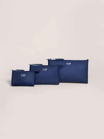 JUJUBE 3-PIECE POUCH SET - NAVY