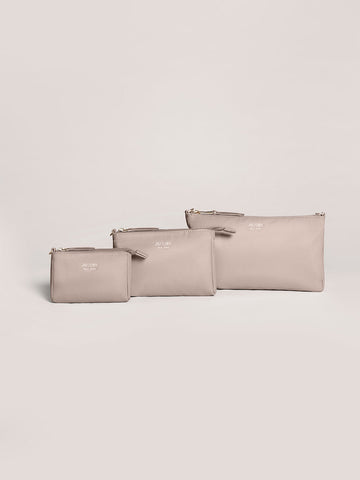 JUJUBE 3-PIECE POUCH SET - TAUPE