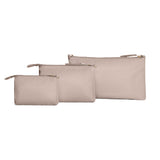 JUJUBE 3-PIECE POUCH SET - TAUPE