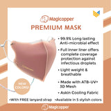 MAGICOPPER PREMIUM MASK (FULL LINER WITH LANYARD) - LIGHT PINK