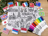 Washable Silicone Coloring Mat - Go Somewhere