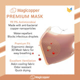 MAGICOPPER PREMIUM MASK (FULL LINER WITH LANYARD) - SKY BLUE