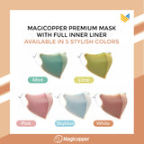 MAGICOPPER PREMIUM MASK (FULL LINER WITH LANYARD) - LIME