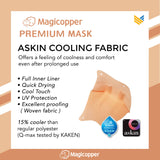 MAGICOPPER PREMIUM MASK (FULL LINER WITH LANYARD) - WHITE