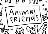 Washable Silicone Coloring Mat - Animal Friends