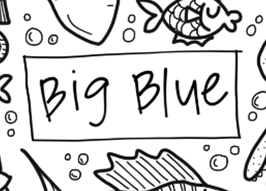 Washable Silicone Coloring Mat - Big Blue