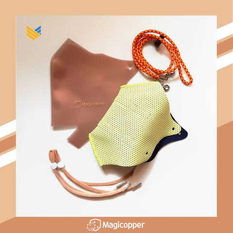 MAGICOPPER PREMIUM MASK (FULL LINER WITH LANYARD) - LIME