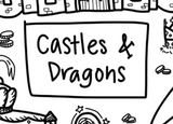 Washable Silicone Coloring Mat - Castles & Dragons